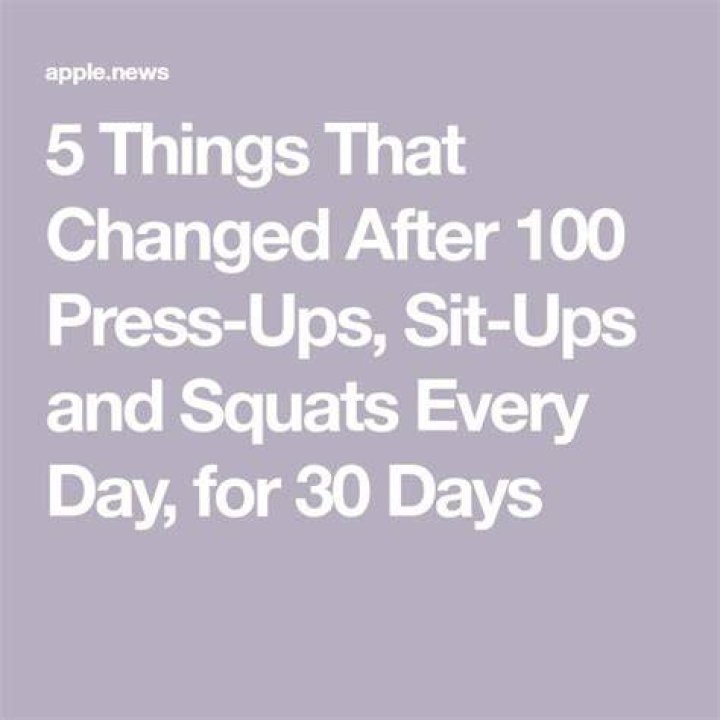 100 press-ups, sit-ups, squats a day 100 press ups, sit ups, squats a day