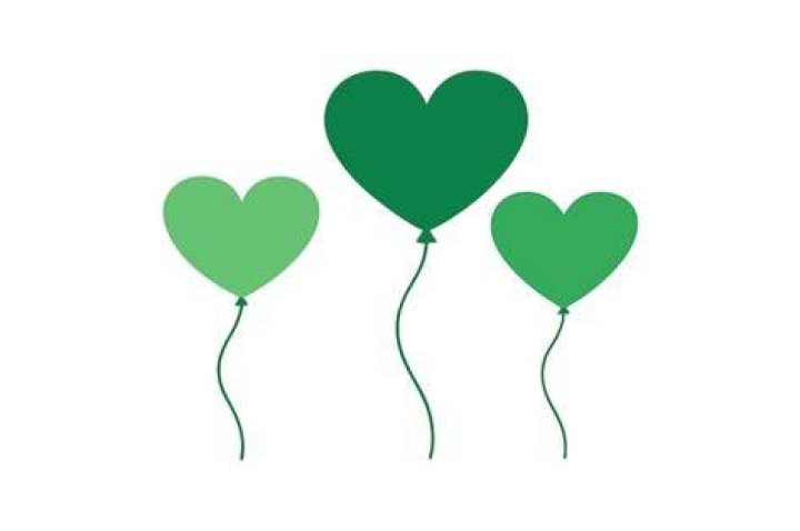 3 green hearts
