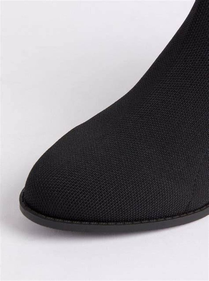 black torrid stretch knit booties for big calves