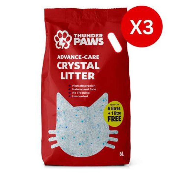 cats paws in crystal litter