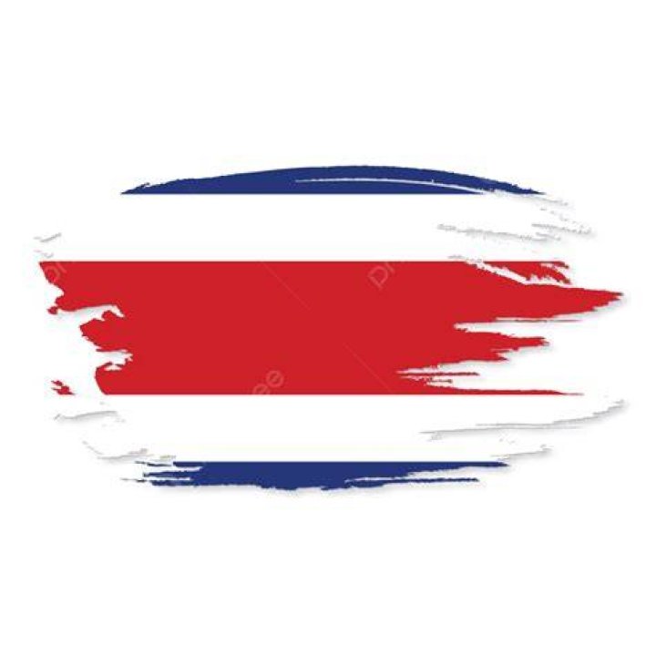 costa rica flag painted on bricks