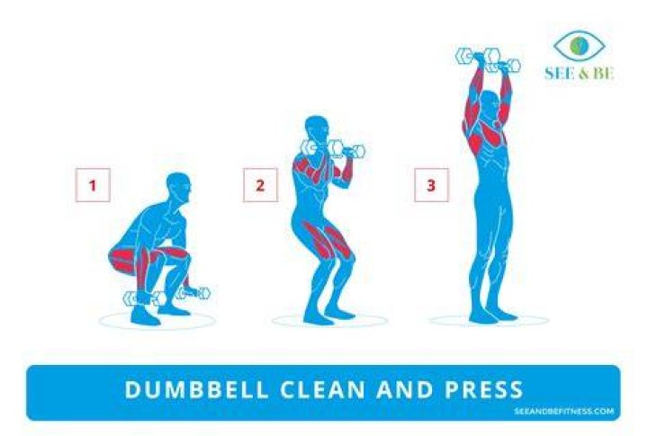 db dumbbell clean and press