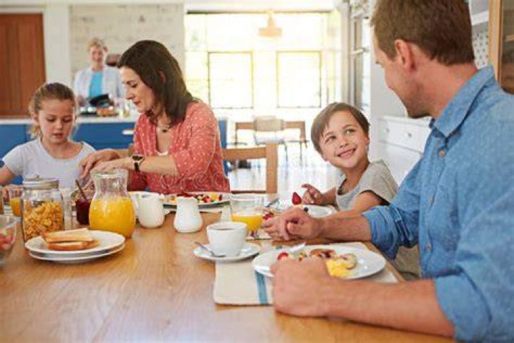 Having breakfast at home having breakfast at home