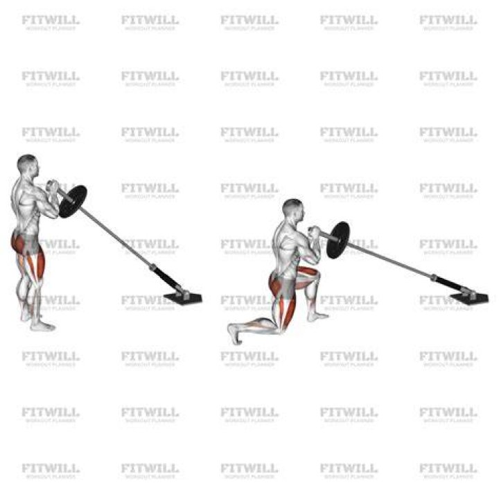 landmine lunge landmine lunge