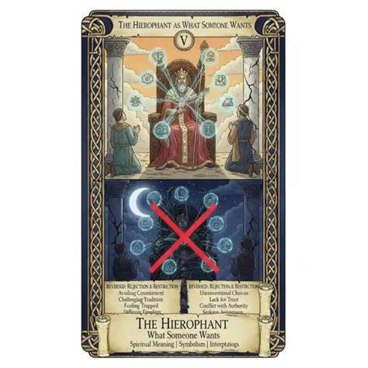 The Hierophant &nbsp;Tarot Card (Reversed)