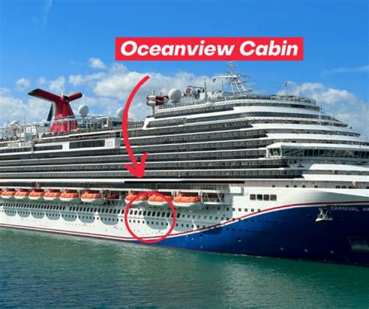 Upwards view of a cruise ship